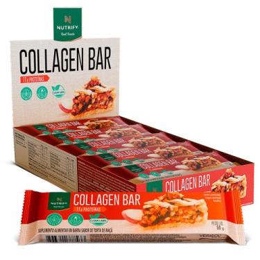 Imagem de Barra de Proteína Collagen Bar Nutrify 50g, Torta de maçã