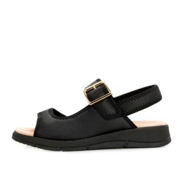 Imagem de Sandalia Piccadilly Papete Esporao Tira Larga, Preto, 37
