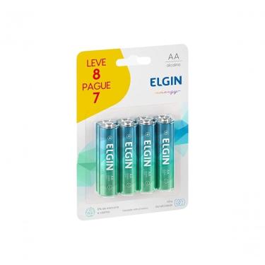 Imagem de Pilha Alcalina Aa Elgin Pacote Promocional Pague 7 Leve 8