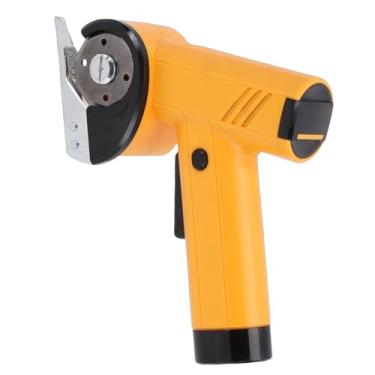 Imagem de Qinlorgo Tesoura Elétrica Sem Fio, Cortador de Caixa de Papelão Recarregável de 25 W 420 RPM Com 2 Lâminas de Segurança LED Cortador de Papelão Multifuncional Leve para Corte de Carpete (YELLOW)