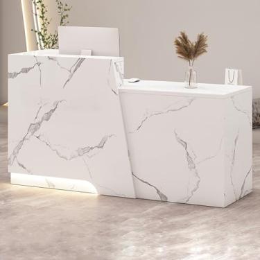 Imagem de Mesa de recepção, balcão de recepção, mesa de recepção de salão, mesa de recepção em pé, recepção pequena, balcão de loja, mesa de recepção em forma de L, caixa e balcão de recepção com balcão