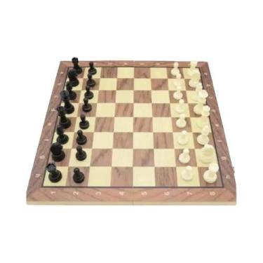 Imagem de Conjunto De Xadrez Magnético De Madeira Para Crianças, Jogo De Estraté