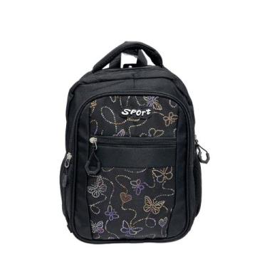 Imagem de Mini Mochila Feminina Dessenho de Borboleta, Preto