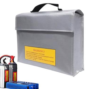 Imagem de de bateria à prova de fogo, de armazenamento de bateria, organizador portátil, caixas de segurança resistentes ao desgaste para transporte e carregamento