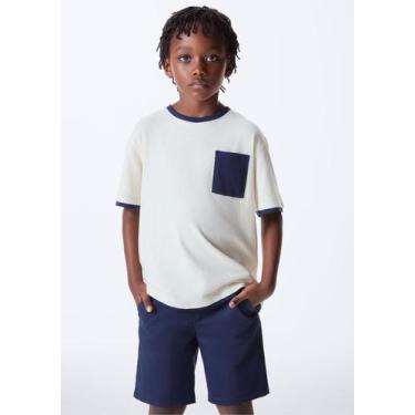 Imagem de Bermuda Básica Infantil Menino Em Sarja - Hering, 002, Azul escuro