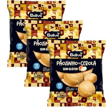 Imagem de Kit c/ 3und Pãozinho de Cebola sem Glúten BELIVE 200g