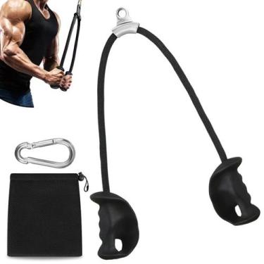 Imagem de Puxador Triceps Corda Academia Pegada Anatomica Musculaçao Pulley Cros