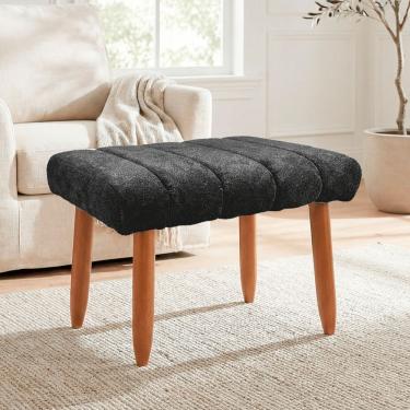 Imagem de Banqueta Decorativa Puff Retangular Nina Para Sala Bouclê