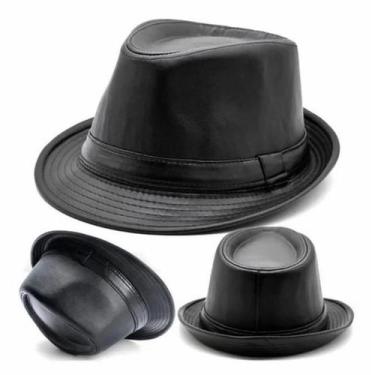 Imagem de Chapéu Fedora Panamá material sintético Preto - Tamanho Único - Mizu