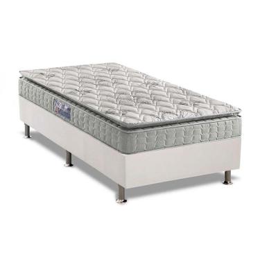 Imagem de Cama Box Solteiro: Colchão Espuma D33 Anjos Orthosono + Base Crc Courano White(88X188)