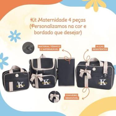 Imagem de Kit maternidade personalizado 4 peças  Coleção Pequenos Encantos - oem