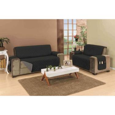 Imagem de Protetor capa avulsa de sofa padrao fixo ou reclinavel de 3 lugares du