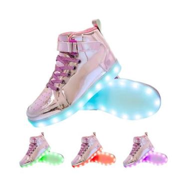 Imagem de Tênis Luminosos Para Crianças Tamanho 25-40 Sapatos Com Solado Led Ilu