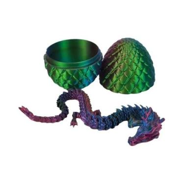 Imagem de Mini Dragão Chinês 3D Em Ovo Surpresa, Decoração De Mesa Com Articulaç