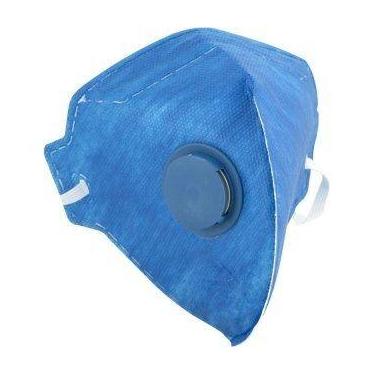 Imagem de Mascara Dobrável Azul C/válvula S/Carvão Ativador PFF2 - Vonder