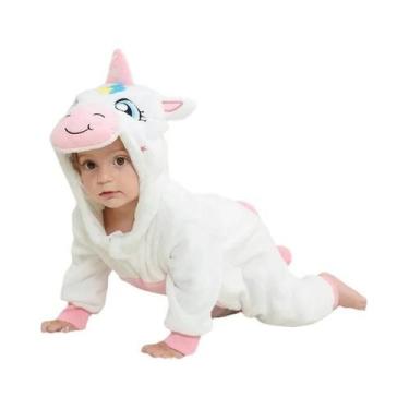 Imagem de Macacão De Bebê Unissex Com Capuz Em Flanela, Pijamas De Inverno Com E