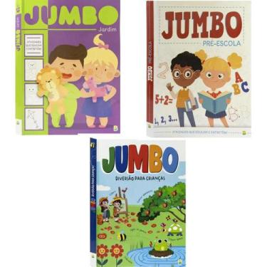 Imagem de Kit 3 Livros Jumbo Colorir E Atividades: Jardim, Pré Escola E Diversão