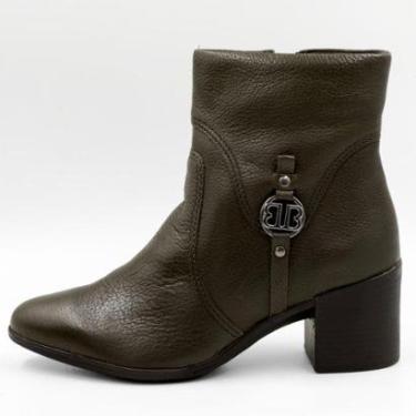 Imagem de Bota Bottero Cano Curto Salto Médio Bloco Feminina-Feminino