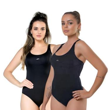 Imagem de Maiô Natação Elite Hidroginástica Poliamida Confortável P ao EG3 - Nev