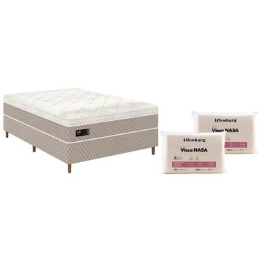 Imagem de Cama Box (Box + Colchão) Casal Umaflex Verona - Molas 56cm Altura + 2 