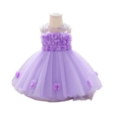 Imagem de Vestido De Festa Para Menina Pequena, Vestido De Aniversário De 1 Ano,