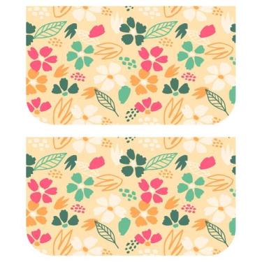Imagem de Necessarie Carteira Flores Fundo Amarelo - Sintético Doll - Ponto X Te