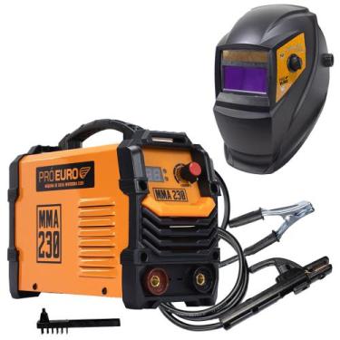 Imagem de Máquina de Solda Inversora MMA 230A 220V e Máscara Profissional Escure