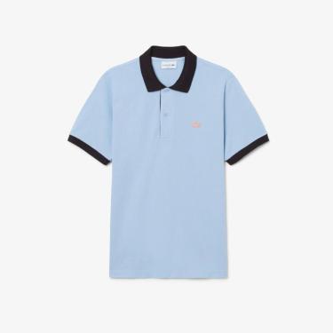 Imagem de Camisa Polo Lacoste Classic Fit Com Acabamento Canelado Contrastante Masculina-Masculino