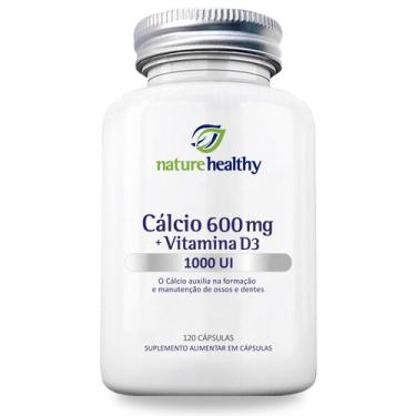 Imagem de CÁLCIO 600MG e VITAMINA D3 1000UI com 120 CÁPSULAS NATURE HEALTHY