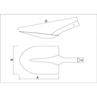 Imagem de Pá de Bico sem Cabo 77459034 para Jardinagem e Construção com Estrutura Leve Tramontina