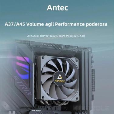Imagem de Cooler De CPU Antec A37 90mm PWM LGA1700 Com 4 Heat Pipes E Radiador D