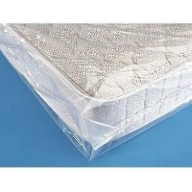 Imagem de Saco Plástico para Embalar Colchão Kit 35 90X250X0,14 Canelado para Colchão de Solteiro...