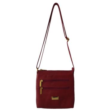 Imagem de Bolsa Direto De Fábrica Transversal Topgrife Atacado Couro Cor Bordô Tamanho único
