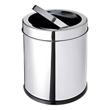 Imagem de Lixeira Basculante Inox 12L  Design Moderno, Fácil de Usar e Ideal par