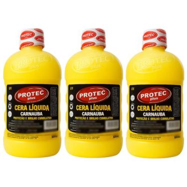 Imagem de Cera de Carnaúba Automotiva Pronto Uso Protec 500ml - 3 Unid