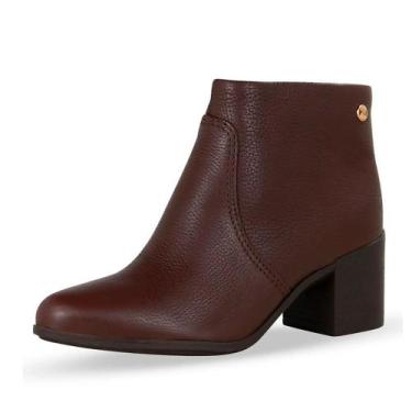 Imagem de Bota Bottero Cano Curto Salto Bloco REF:346901, Marrom, 36