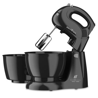 Imagem de Batedeira Britânia Perola Com 2 Tigelas 4 Velocidades Turbo 500w Preto 220v