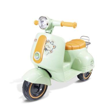 Imagem de Triciclo Elétrico Infantil Avespa 6V Verde Motoneta com Som de Motor M