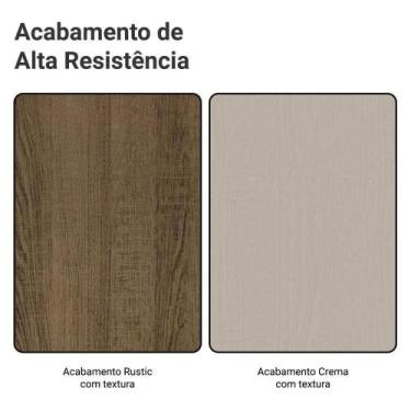 Imagem de Guarda-roupa Casal Com Pés 8 Portas Batentes Rustic-crema-rustic Netun