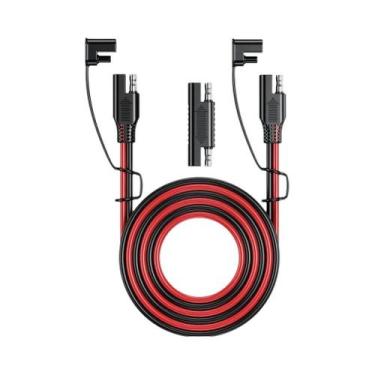 Imagem de Cabo de extensão SAE para SAE Cabo de tomada solar 16AWG à prova d'águ