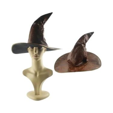 Imagem de Chapéu Preto Pontudo De Bruxa/Mago Para Halloween, COSPLAY E Festas De