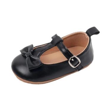 Imagem de Sapatos De Princesa Para Bebê Menina Com Laço De Borboleta Antiderrapa