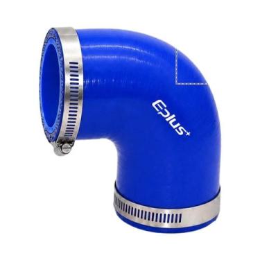 Imagem de Adaptador De Tubo De Silicone Azul 90 Graus Para Intercooler E Turbo D