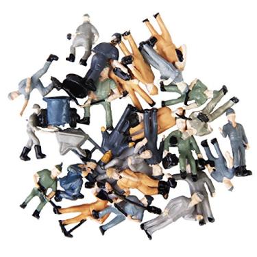 Imagem de 25x Modelo Train 1/87 Escala Despintada Trabalho Pessoas Figuras, HO N Calibre Diorama Supplies