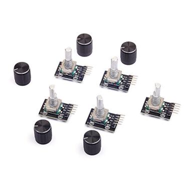 Imagem de Módulo de Codificador Rotativo Cylewet KY-040 com 15 × 16,5 mm com Botão para Arduino (Pacote com 5) CYT1062