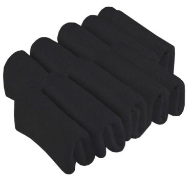 Imagem de Kit 10 Toalhas de Rosto Salão de Beleza 100% Algodão Preta 40 x 65 cm