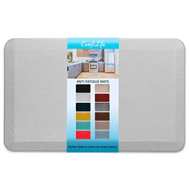 Imagem de Tapete de cozinha ComfiLife antifadiga, 1,9 cm esp., tapete de mesa para piso, ficar em pé, cozinha, conforto em casa e escritório, durável, resistente manchas, base antiderrapante (50 cm x 81 cm