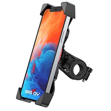 Imagem de Grefay Suporte universal para celular de motocicleta, suporte antivibração para bicicleta de estrada/MTB/scooter com rotação de 360 graus para smartphone de 3,5 a 6,5 polegadas