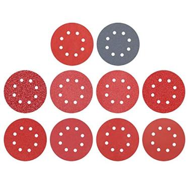Imagem de SHENGANG Discos de lixamento 100 peças 5 polegadas forma redonda folha de polimento 80-3000 grão lixadeira de 8 furos almofada de polimento lixa abrasiva