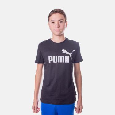 Imagem de Camiseta Puma Essential Logo Preta Juvenil